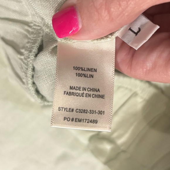 Cloth and Stone Elastic Drawstring 100% Linen Shorts Size Large - Picture 4 of 4